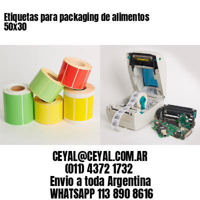 Etiquetas para packaging de alimentos 50×30