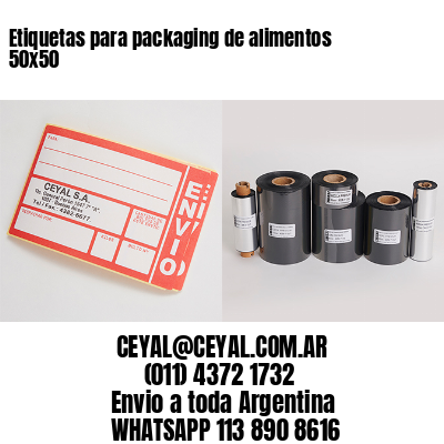 Etiquetas para packaging de alimentos 50×50