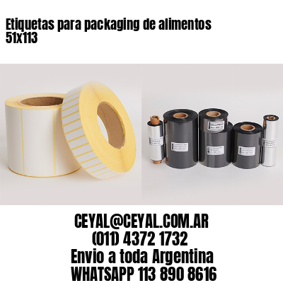 Etiquetas para packaging de alimentos 51×113