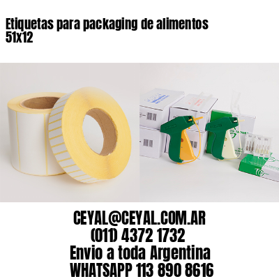 Etiquetas para packaging de alimentos 51×12