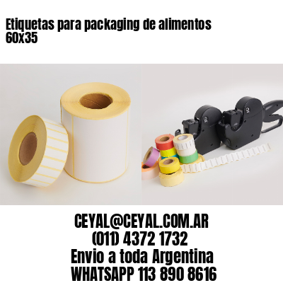 Etiquetas para packaging de alimentos 60×35