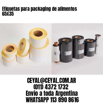Etiquetas para packaging de alimentos 65×35