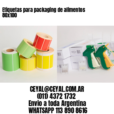 Etiquetas para packaging de alimentos 80×100