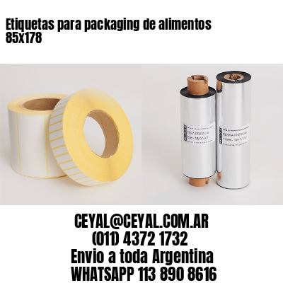 Etiquetas para packaging de alimentos 85×178