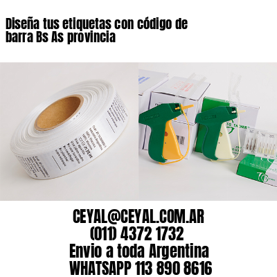 Diseña tus etiquetas con código de barra Bs As provincia