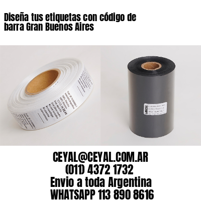 Diseña tus etiquetas con código de barra Gran Buenos Aires