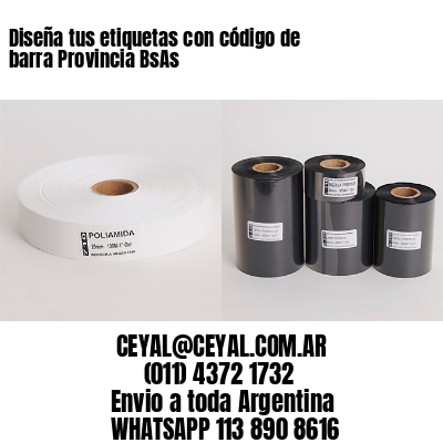 Diseña tus etiquetas con código de barra Provincia BsAs