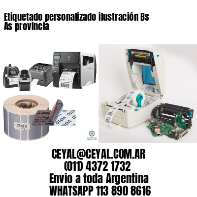 Etiquetado personalizado ilustración Bs As provincia