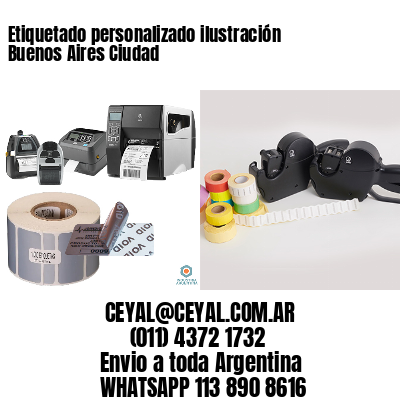 Etiquetado personalizado ilustración Buenos Aires Ciudad