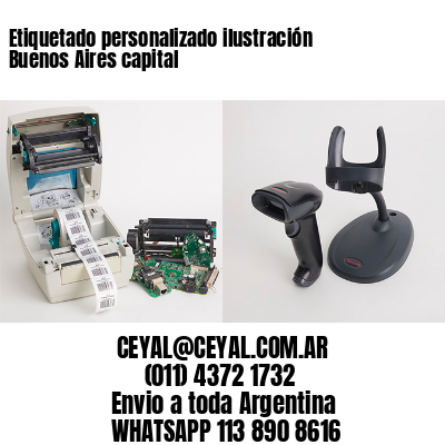 Etiquetado personalizado ilustración Buenos Aires capital