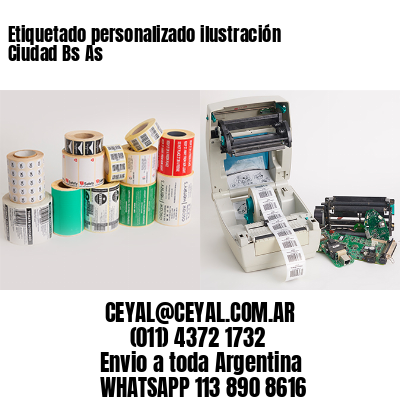 Etiquetado personalizado ilustración Ciudad Bs As