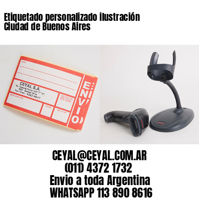 Etiquetado personalizado ilustración Ciudad de Buenos Aires