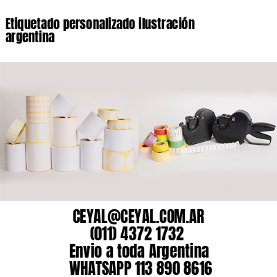 Etiquetado personalizado ilustración argentina