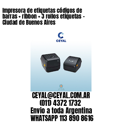 Impresora de etiquetas códigos de barras + ribbon + 3 rollos etiquetas – Ciudad de Buenos Aires