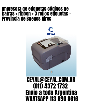Impresora de etiquetas códigos de barras + ribbon + 3 rollos etiquetas – Provincia de Buenos Aires