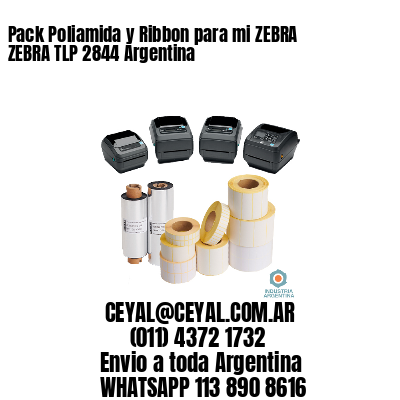 Pack Poliamida y Ribbon para mi ZEBRA ZEBRA TLP 2844 Argentina