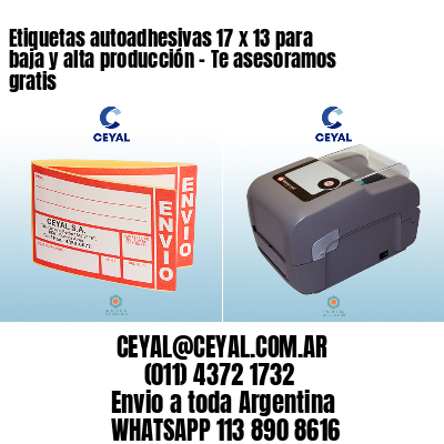 Etiquetas autoadhesivas 17 x 13 para baja y alta producción – Te asesoramos gratis