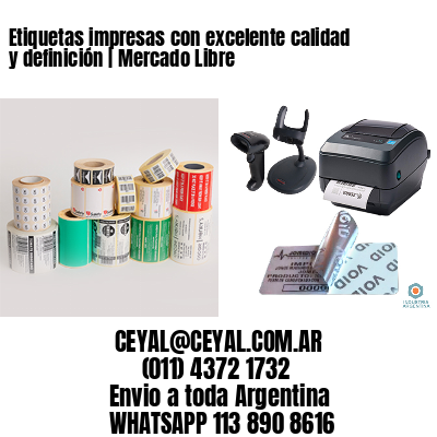 Etiquetas impresas con excelente calidad y definición | Mercado Libre