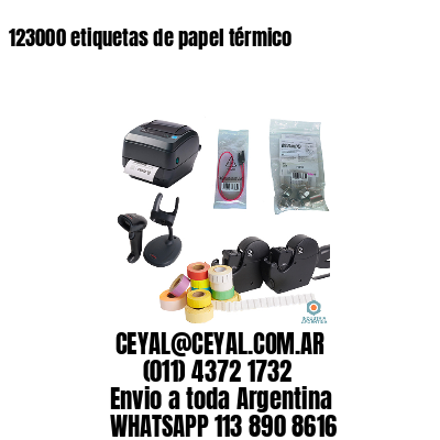 123000 etiquetas de papel térmico