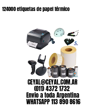 124000 etiquetas de papel térmico