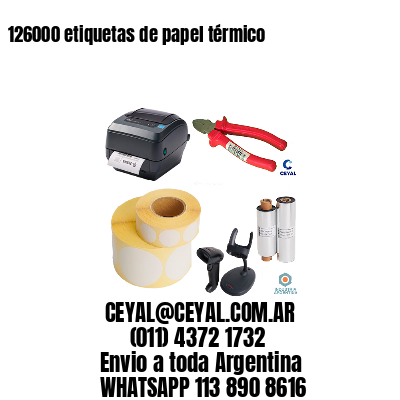 126000 etiquetas de papel térmico