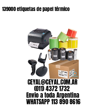 139000 etiquetas de papel térmico