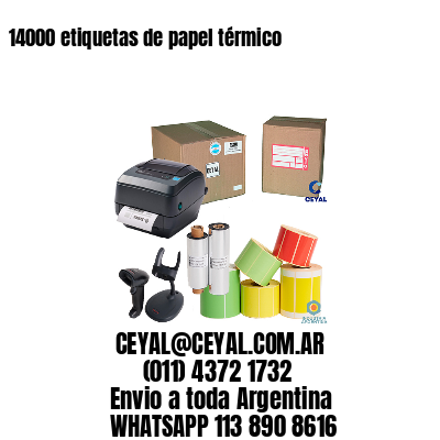 14000 etiquetas de papel térmico