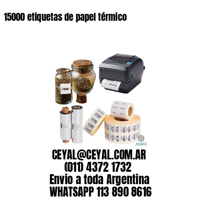 15000 etiquetas de papel térmico