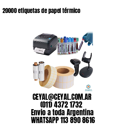 20000 etiquetas de papel térmico