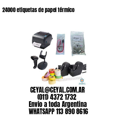 24000 etiquetas de papel térmico