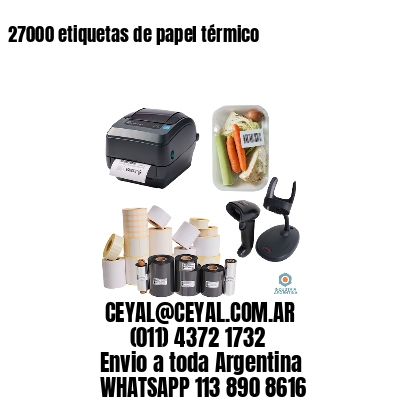 27000 etiquetas de papel térmico