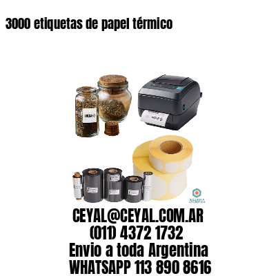 3000 etiquetas de papel térmico