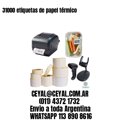 31000 etiquetas de papel térmico
