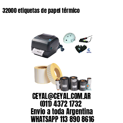 32000 etiquetas de papel térmico