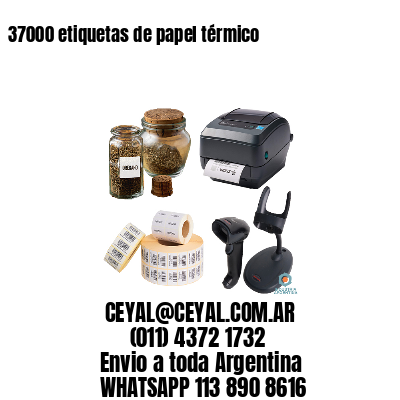 37000 etiquetas de papel térmico