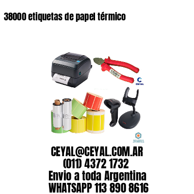 38000 etiquetas de papel térmico