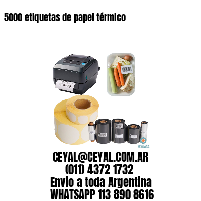 5000 etiquetas de papel térmico