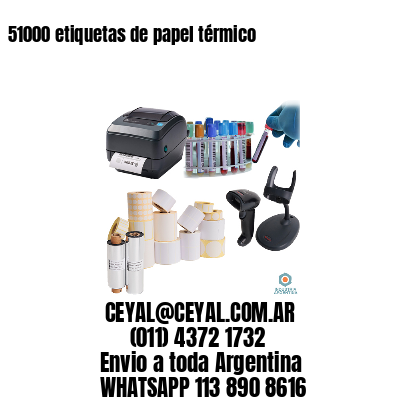 51000 etiquetas de papel térmico