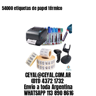 54000 etiquetas de papel térmico