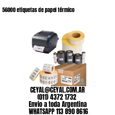 56000 etiquetas de papel térmico