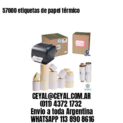 57000 etiquetas de papel térmico