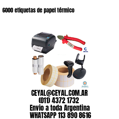 6000 etiquetas de papel térmico