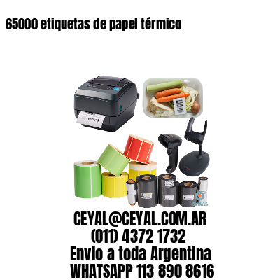 65000 etiquetas de papel térmico