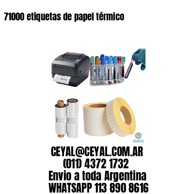 71000 etiquetas de papel térmico