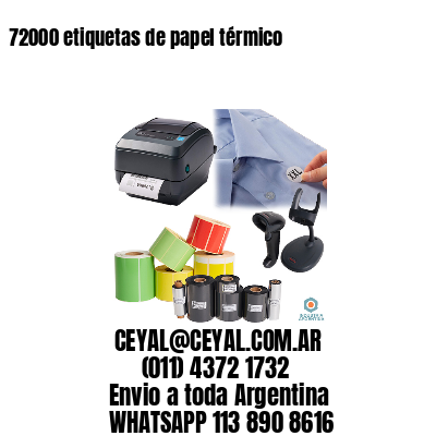 72000 etiquetas de papel térmico