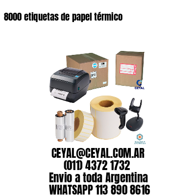 8000 etiquetas de papel térmico
