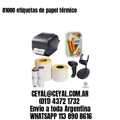 81000 etiquetas de papel térmico