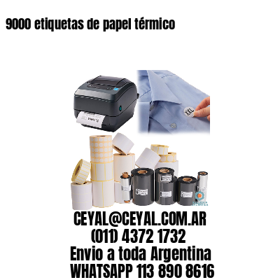 9000 etiquetas de papel térmico