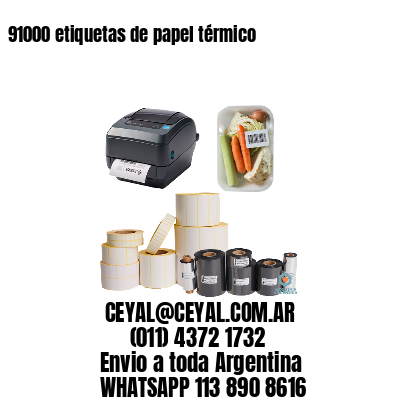 91000 etiquetas de papel térmico