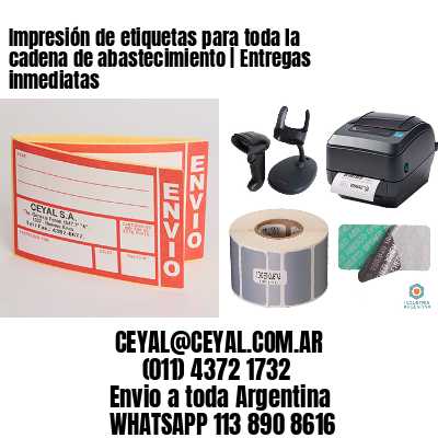 Impresión de etiquetas para toda la cadena de abastecimiento | Entregas inmediatas